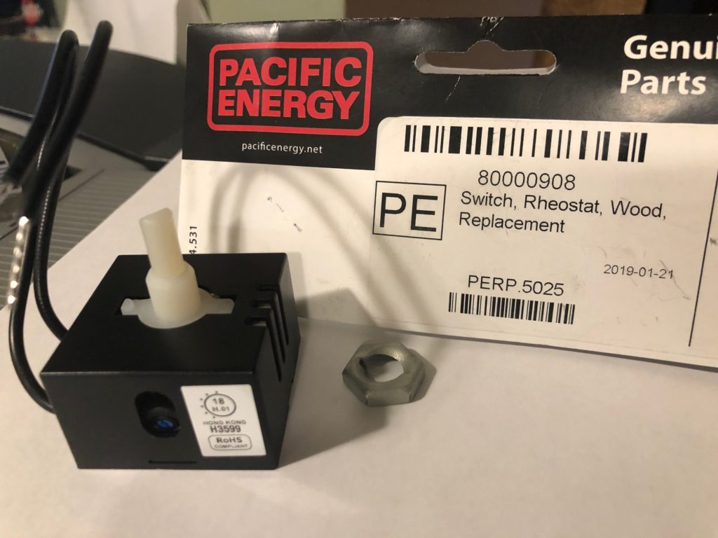 Pacific Energy Wood Burning Blower Speed Control Rheostat (80000908