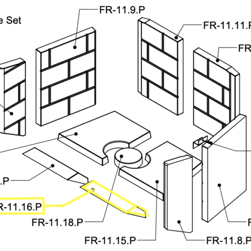 RSF Opel 2, 2C, 3, 3C, AP Front Right Bottom Refractory