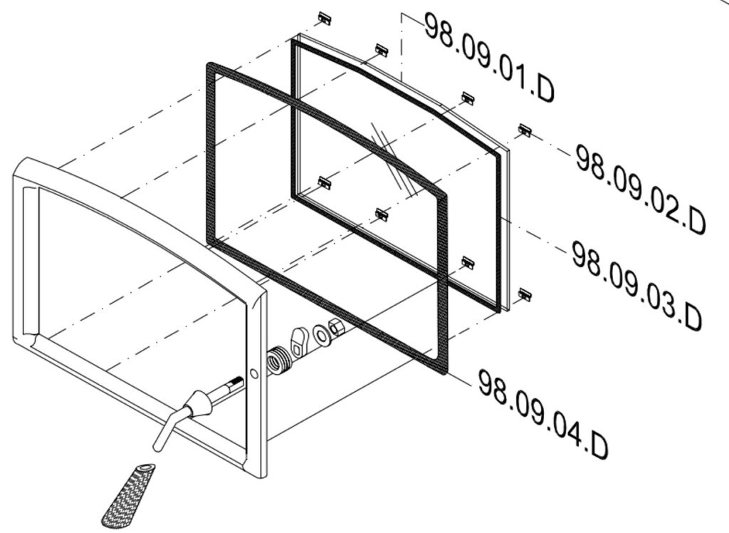 RSF Centre Glass Gasket Chameleon/Delta/Focus/Opel3/Topaz (FR98.09.
