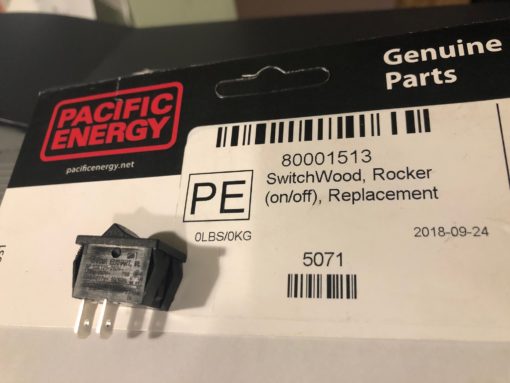 Pacific Energy Rocker Switch - Blower & Burner (5071/80001513)