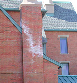 Why is There White Staining on My Chimney? - Stained chimney photo