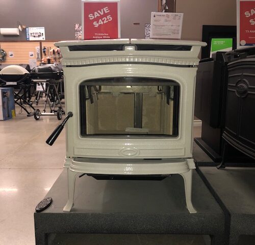 Clearance: Pacific Energy Alderlea T5 Cast Iron Wood Stove - Antique White