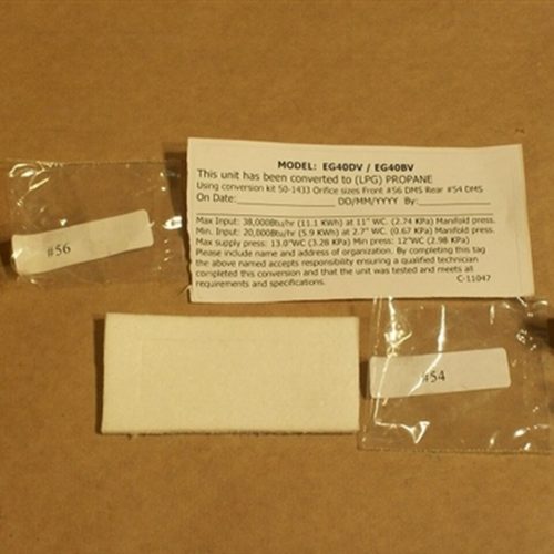 50-1433 - Enviro EG40 Conversion Kit - NG -> LP (50-1421 Sit Nova) Friendly Fires