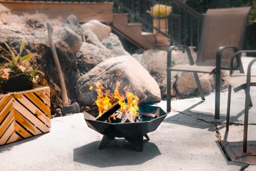 Iron Embers Polygon Fire Bowl