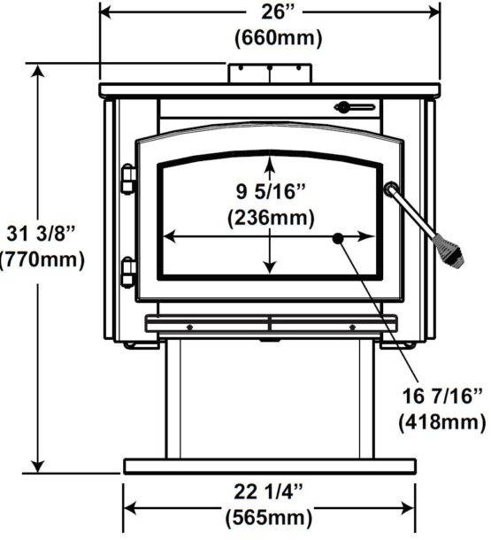 Ambiance Outlander 19 Wood Stove Pedestal Dimensions