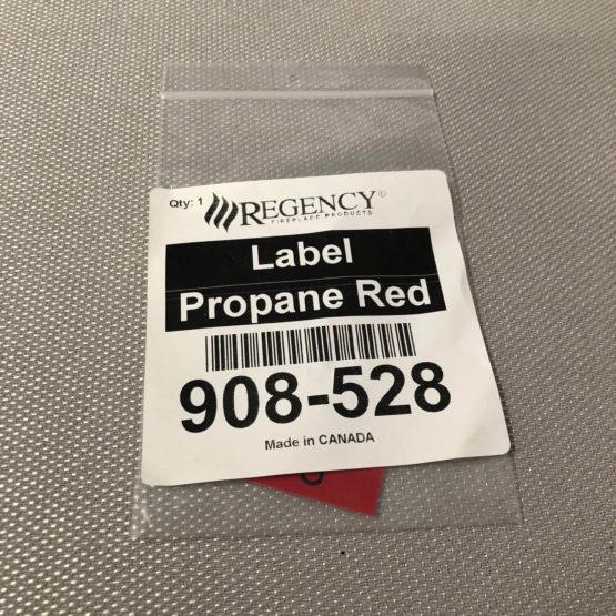 Regency Red Propane Label - LP (908-528) | Friendly Fires