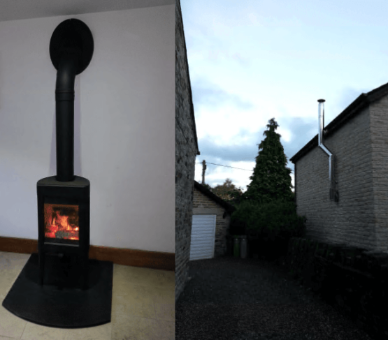 Friendly Fires Wood Stove 6" Chimney Kit - Up & Out | Friendly Fires