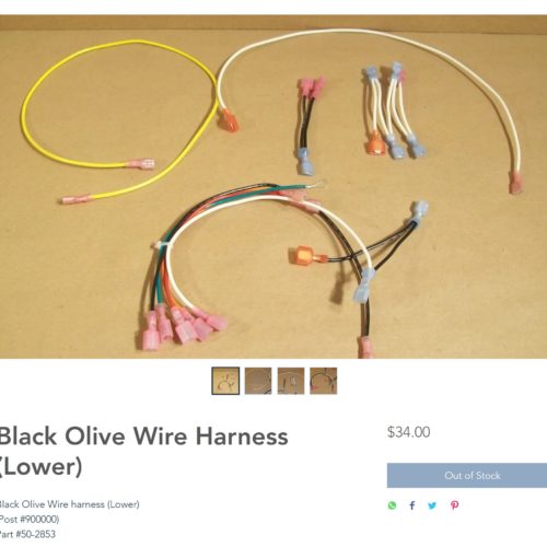 Black Olive Wire Harness - Lower (50-2853) Friendlyfires.ca