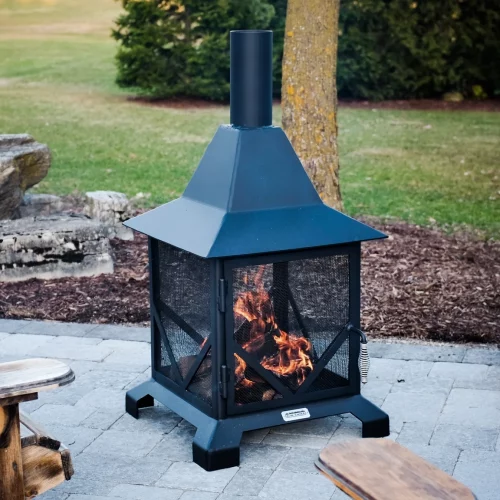 Iron Embers Chiminea Outdoor Fire Pit- 5' | Friendlyfires.ca