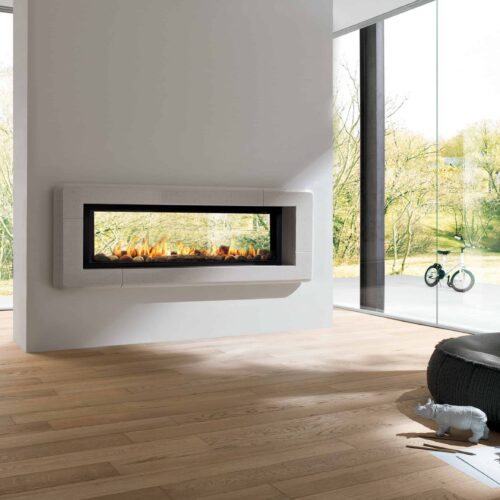 Marquis See Through Linear Fireplace Friendly Fires