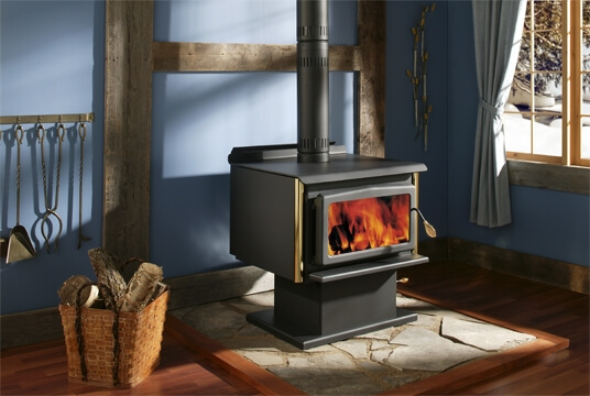 Osburn 2400 w/ Gold Door (OB02415) | Friendlyfires.ca