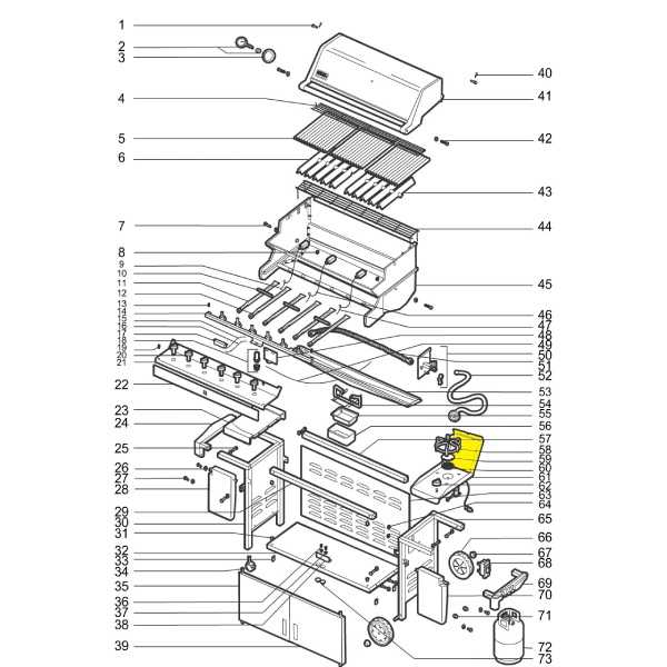 Weber Side Burner Lid Summit Gold / Silver (82748)