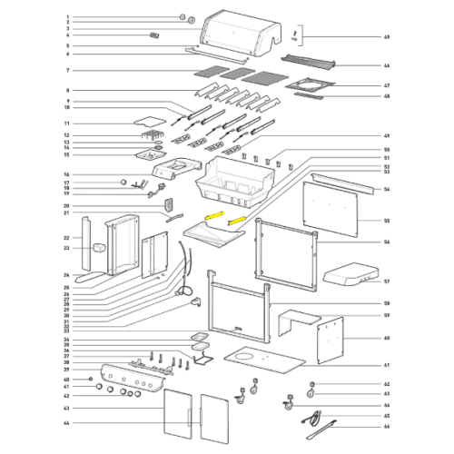 Weber Bottom Tray Rails - Genesis 2022 300 & 400 Series (64561) | Friendlyfires.ca