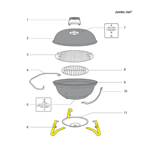 Weber Leg Kit - 18" Jumbo Joe (61499) | Friendlyfires.ca