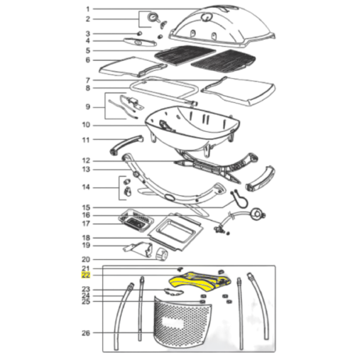 Weber Table Assembly w/Stand - Q2000 (60085) | Friendly Fires