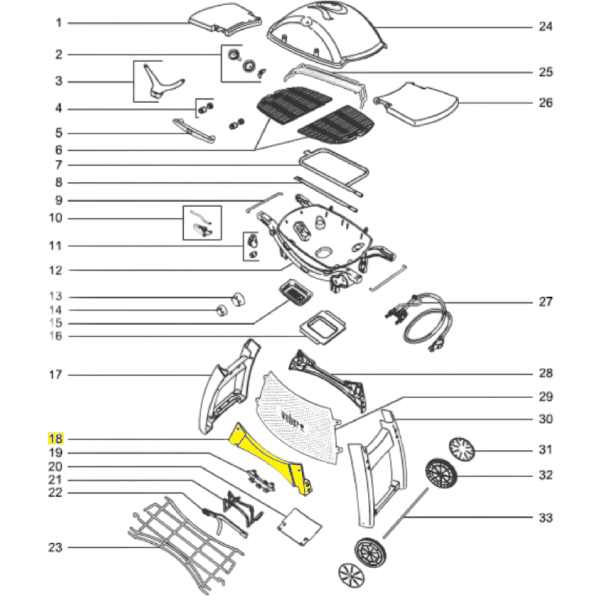 Weber Front Bridge Assembly Q3000 (60098)