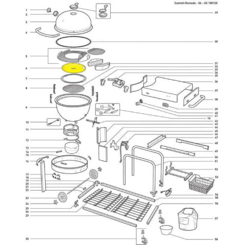 Weber Diffuser Plate Assembly - Summit Kamado Charcoal (69437) | Friendlyfires.ca