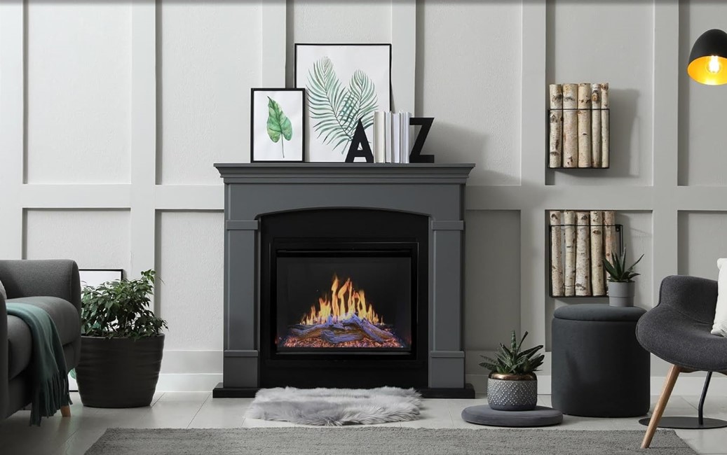 Modern Flame Realistic Electric Fireplace Friendly Fires