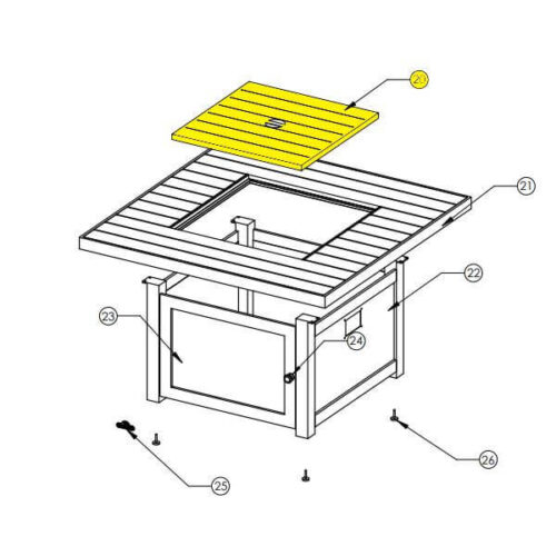 Napoleon Burner Lid Replacement - St. Tropez Square (N335-0080) | Friendlyfires.ca