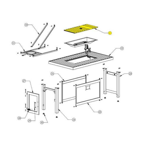 Napoleon Burner Lid Replacement - Hampton Rectangle (N335-0094-GY1TX) | Friendlyfires.ca