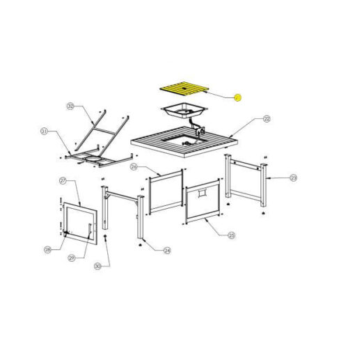 Napoleon Burner Lid Replacement - Hampton Square (N335-0095-GY1TX) | Friendlyfires.ca