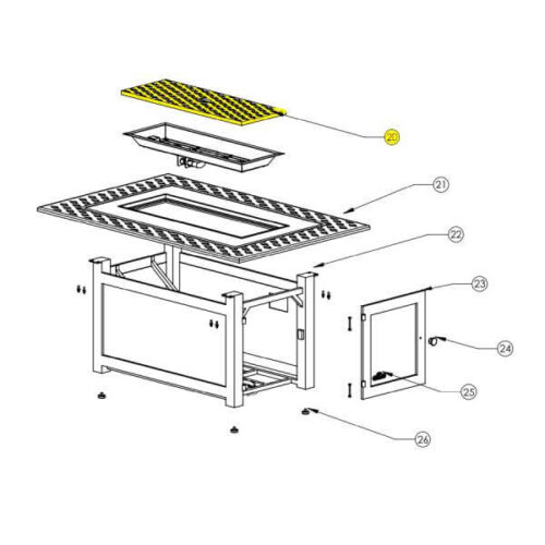 Napoleon Burner Lid Replacement - Kensington Rectangle (N335-0089-BZ4AQ) | Friendlyfires.ca