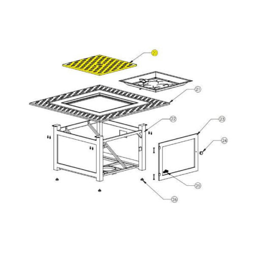 Napoleon Burner Lid Replacement - Kensington Square (N335-0087-BZ4AQ) | Friendlyfires.ca