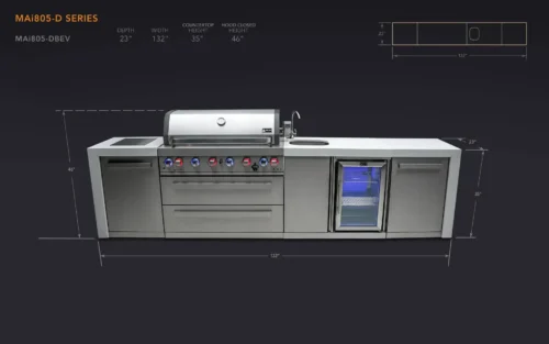 Mont Alpi 805 Deluxe Island w/ Beverage Center (Medium) | Friendlyfires.ca
