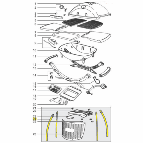 Weber Leg Assembly Kit - Q2000 (60082) | Friendlyfires.ca
