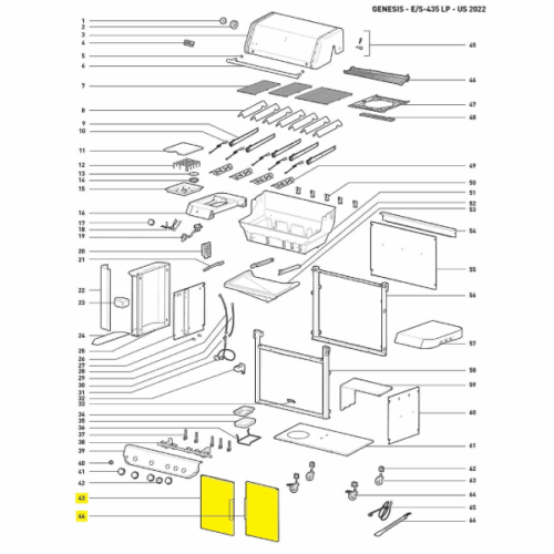 Weber Genesis Black Door Assembly | Right and Left Side (64454/64664) | Friendlyfires.ca