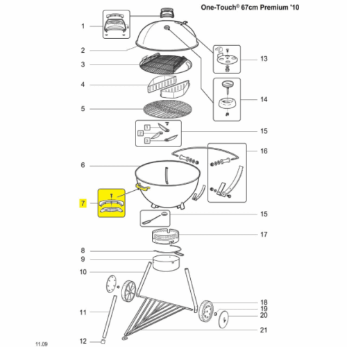 Weber Kettle Bowl Handle Kit - Original (80557) | Friendlyfires.ca