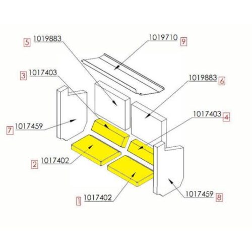 Spartherm 600 Wood Insert - Bottom Bricks (1017402/1017403) | Friendlyfires.ca